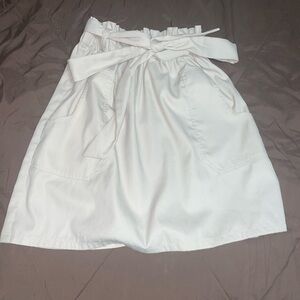 SHEIN Beige Paperbag Waist Skirt